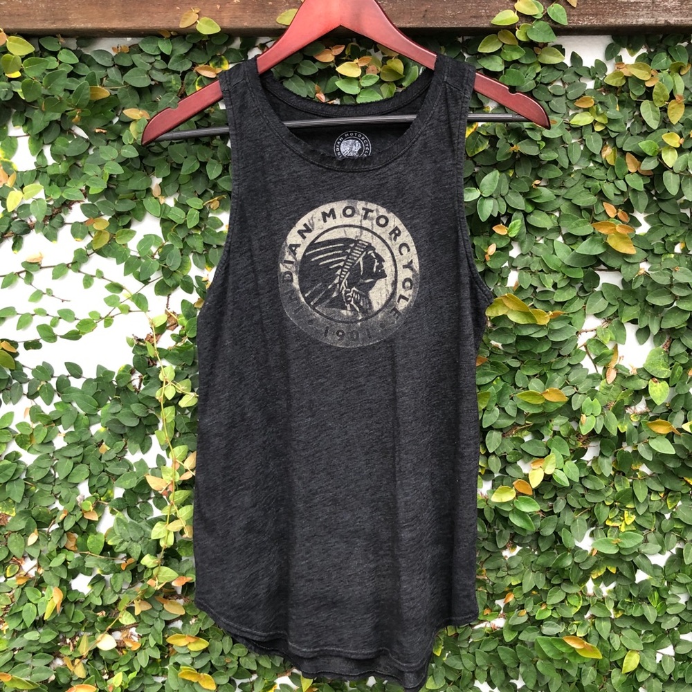 Lucky Brand Indian Motorcycles Graphic Tank Top
